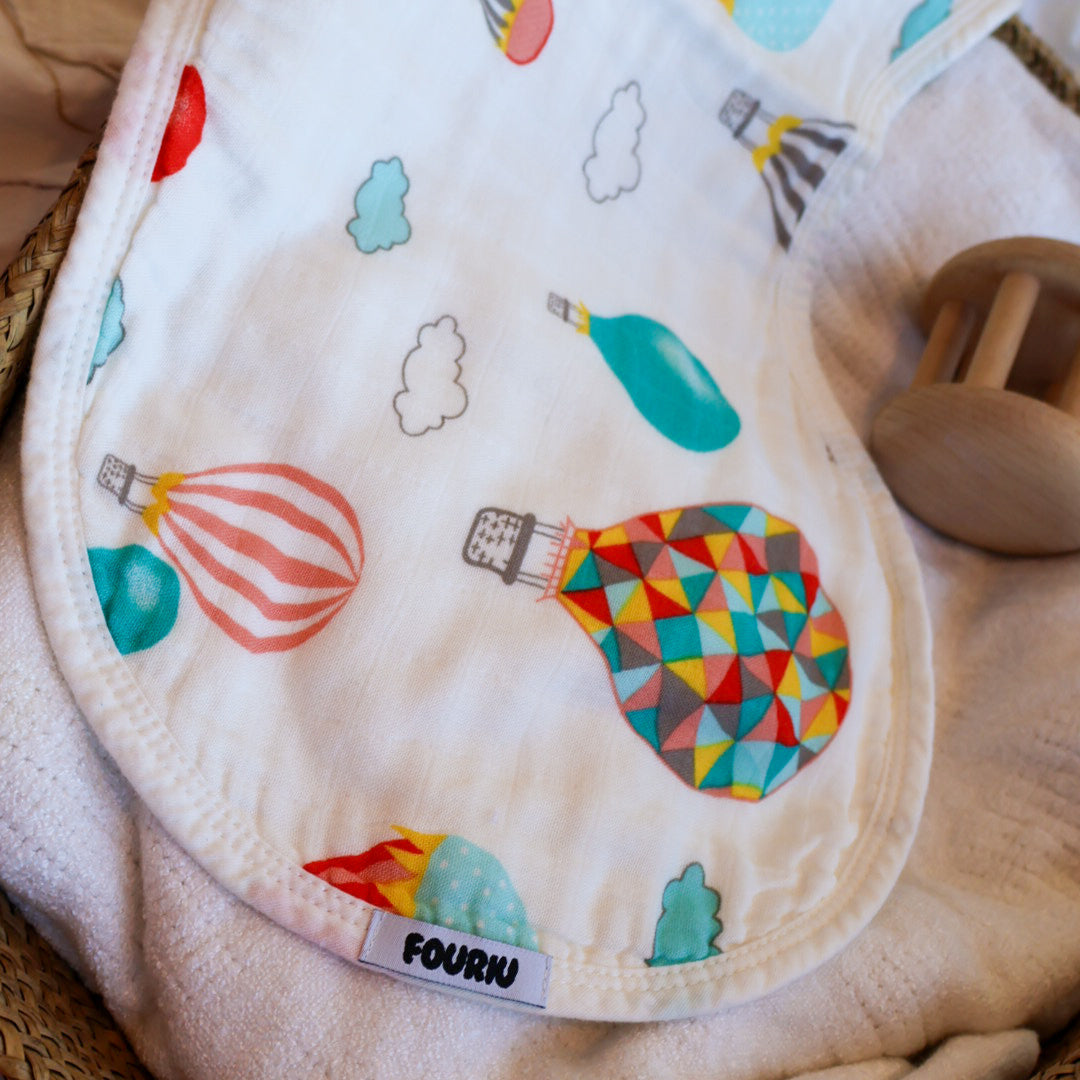 Organic Bamboo Cotton Baby Burp Cloth- Burp Voyage