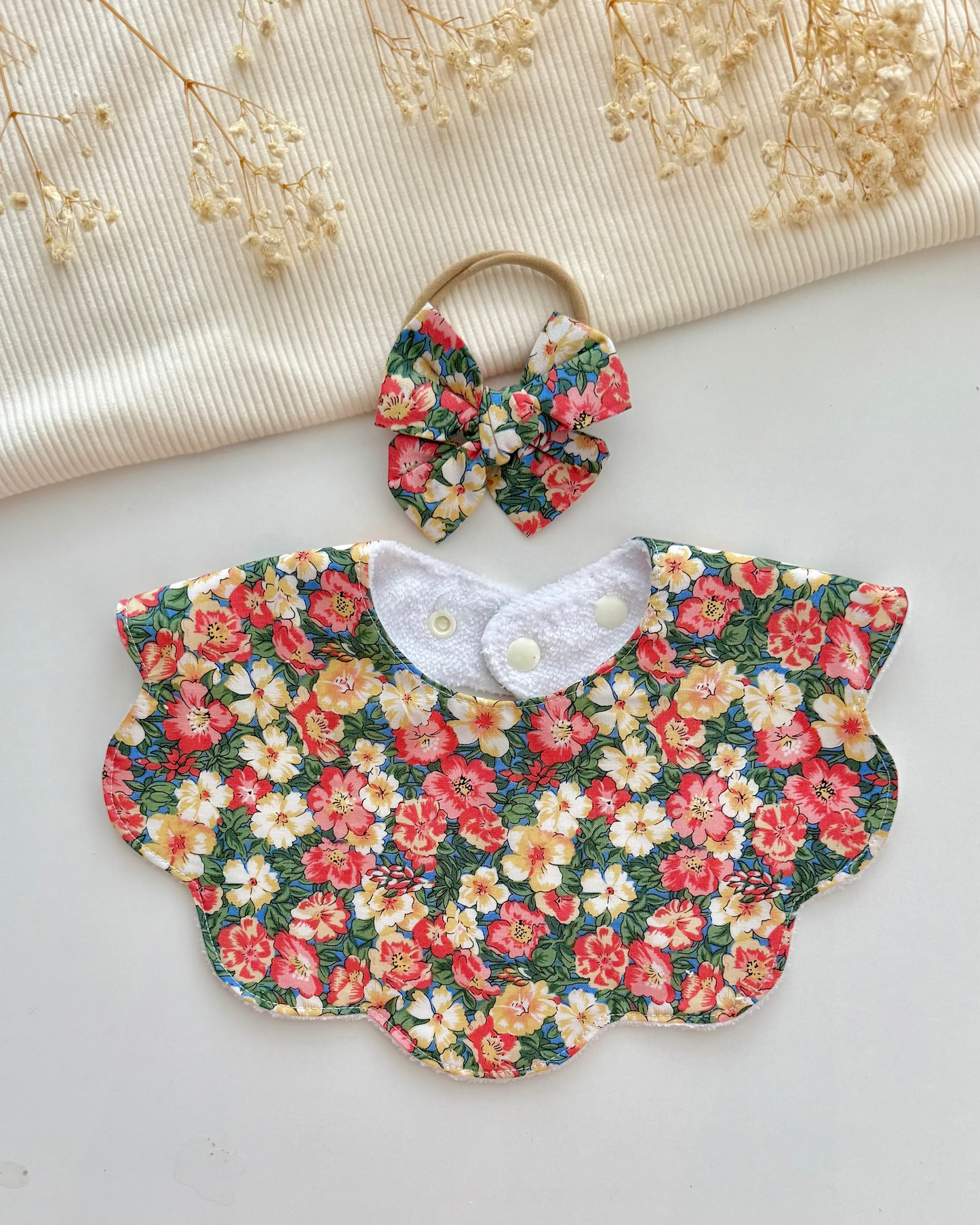Farisha Scallop Bib- Camelia