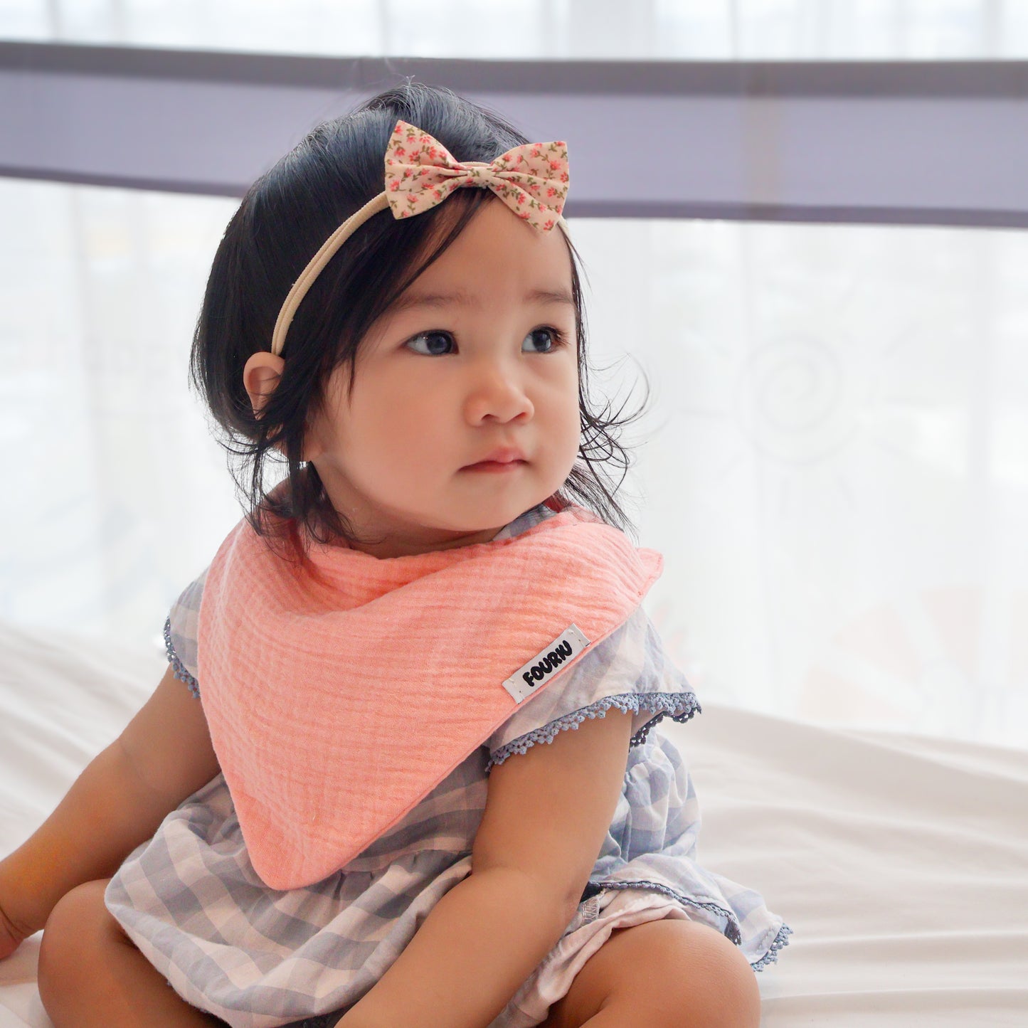 Fouriu Muslin Cotton Bandana Bib- Rojo Dust