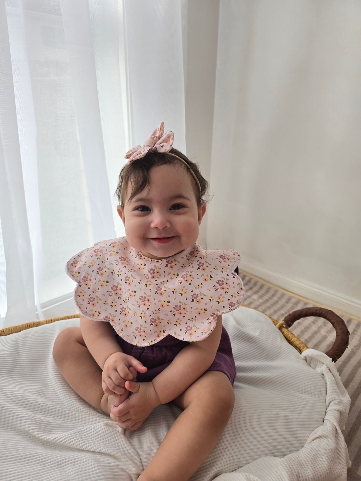 Farisha Scallop Bib- Viola