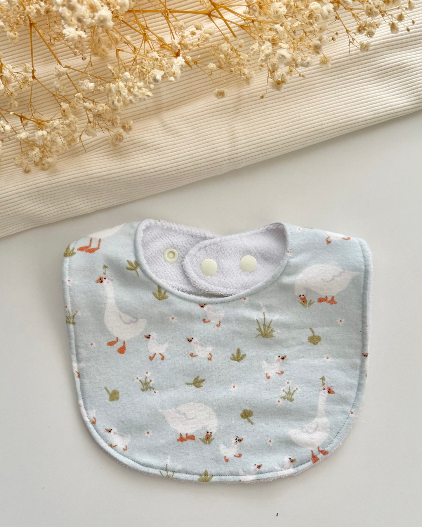 Little Henry Bib- Mama and Baby Geese (Unisex)