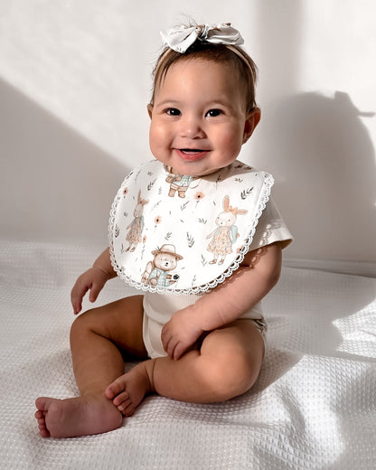 Sofia Baby Bib- Squirrels and Friends