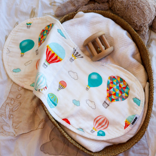 Organic Bamboo Cotton Baby Burp Cloth- Burp Voyage