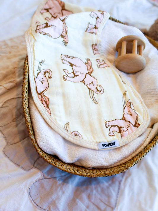 Organic Bamboo Cotton Baby Burp Cloth- Burpyphant