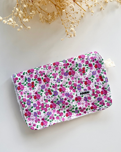 Fouriu Pink Floral 2in1 Burp Cloth