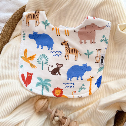 Fouriu Jersey Organic Cotton Bib- Safari Friends