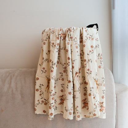 Fouriu Organic Bamboo Swaddle Blanket- Forest Fawn