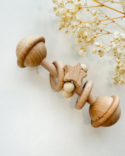 Fouriu Wooden baby rattle