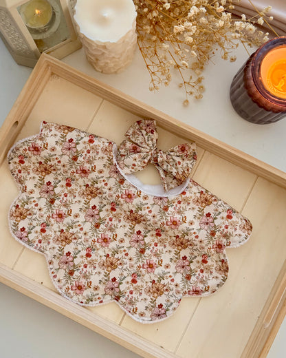 Farisha Scallop Bib- Peony