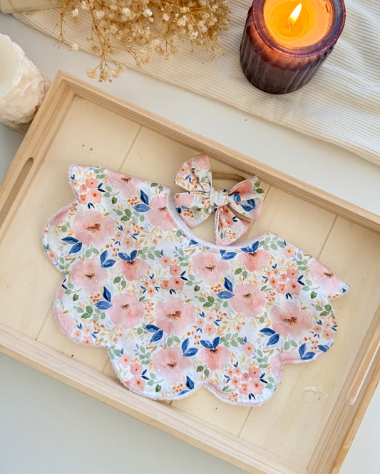 Farisha Scallop Bib- Periwinkle