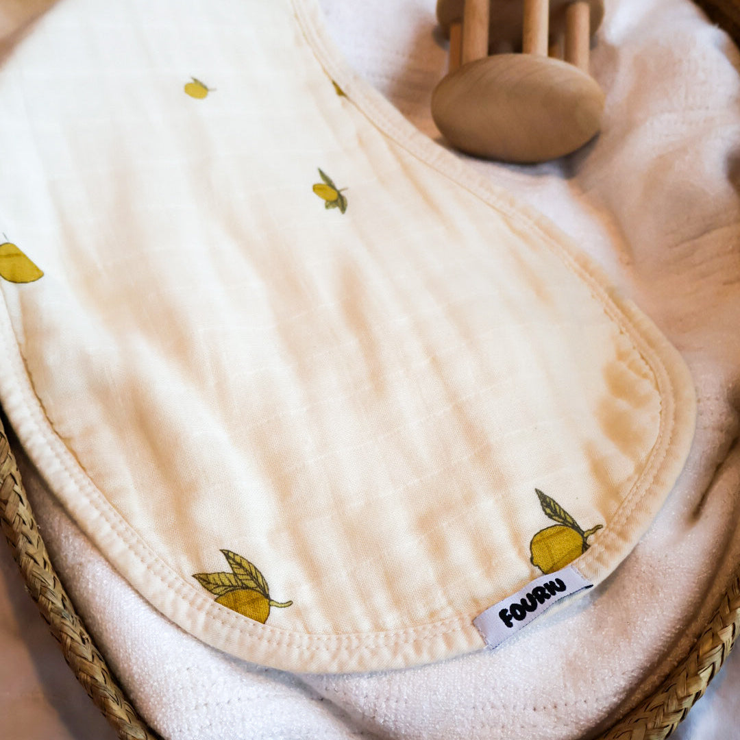 Organic Bamboo Cotton Baby Burp Cloth- Lemonyburp