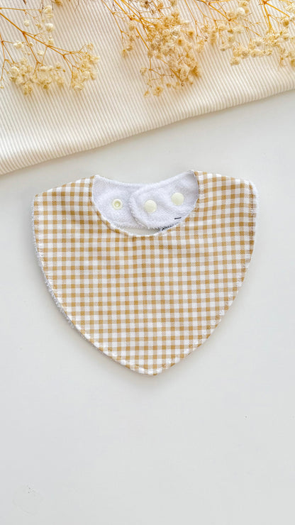 Little Henry Baby Bib- Beige Gingham