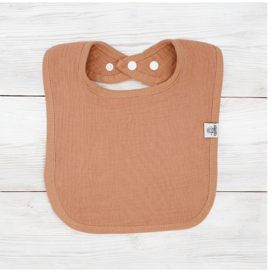 Fouriu Muslin Cotton Cuddle Bib- Whiskey Tan