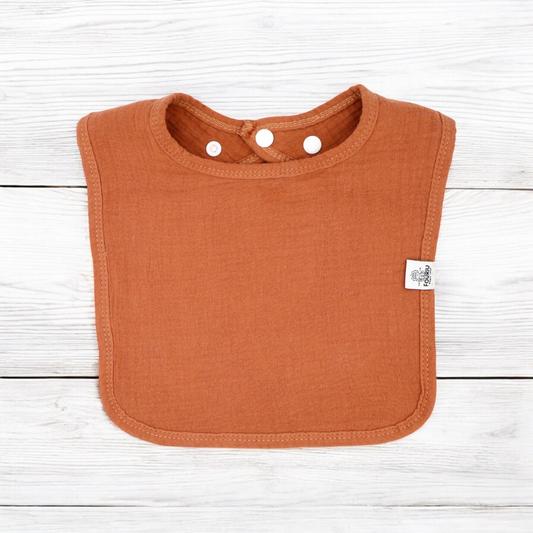 Fouriu Muslin Cotton Cuddle Bib- Brown