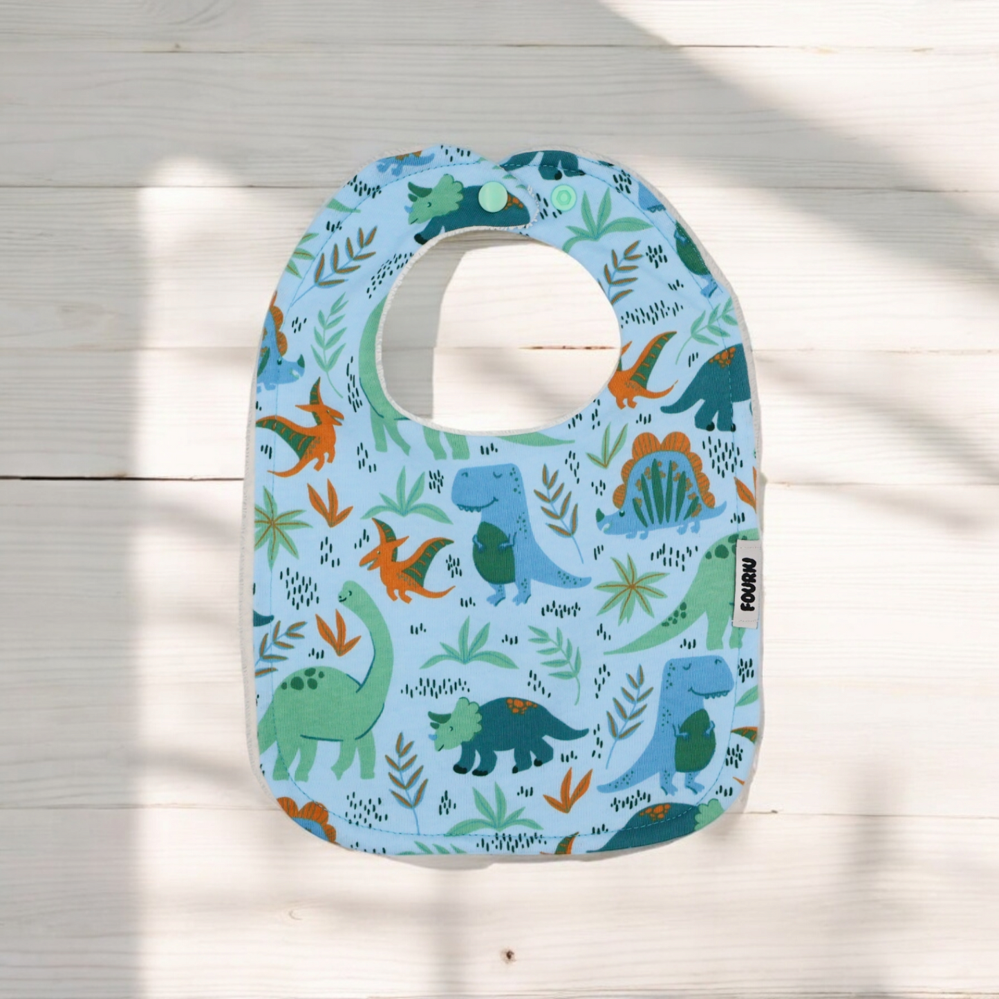 Fouriu Jersey Organic Cotton  Bib- Cheeky Dinosaur