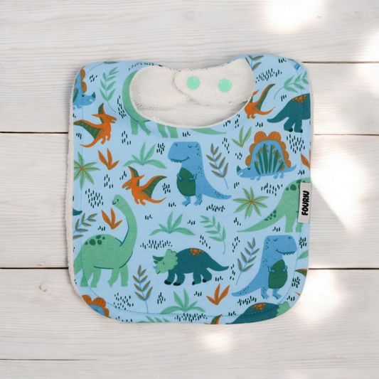 Fouriu Jersey Organic Cotton  Bib- Cheeky Dinosaur