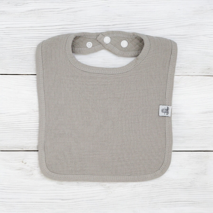 Fouriu Muslin Cotton Cuddle Bib- Gray