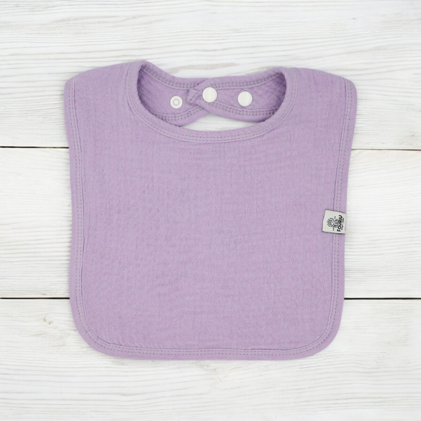 Fouriu Muslin Cotton Cuddle Bib- Pastel Lilac