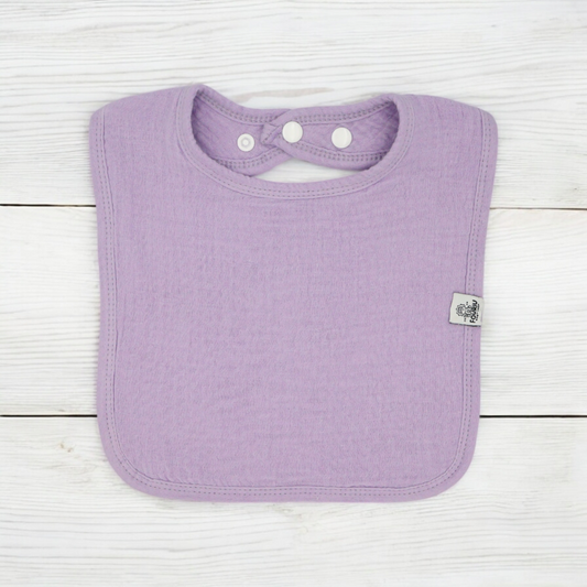 Fouriu Muslin Cotton Cuddle Bib- Pastel Lilac