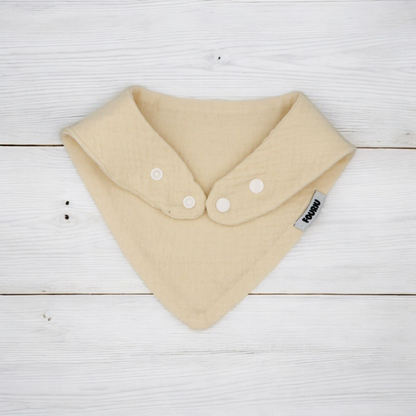 Fouriu Muslin Cotton Bandana Bib- Cream