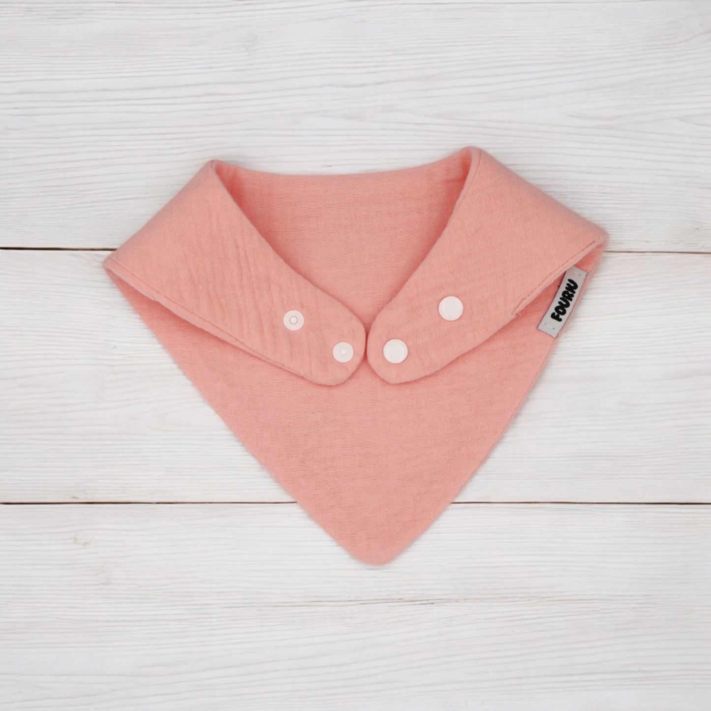 Fouriu Muslin Cotton Bandana Bib- Spanish Pink