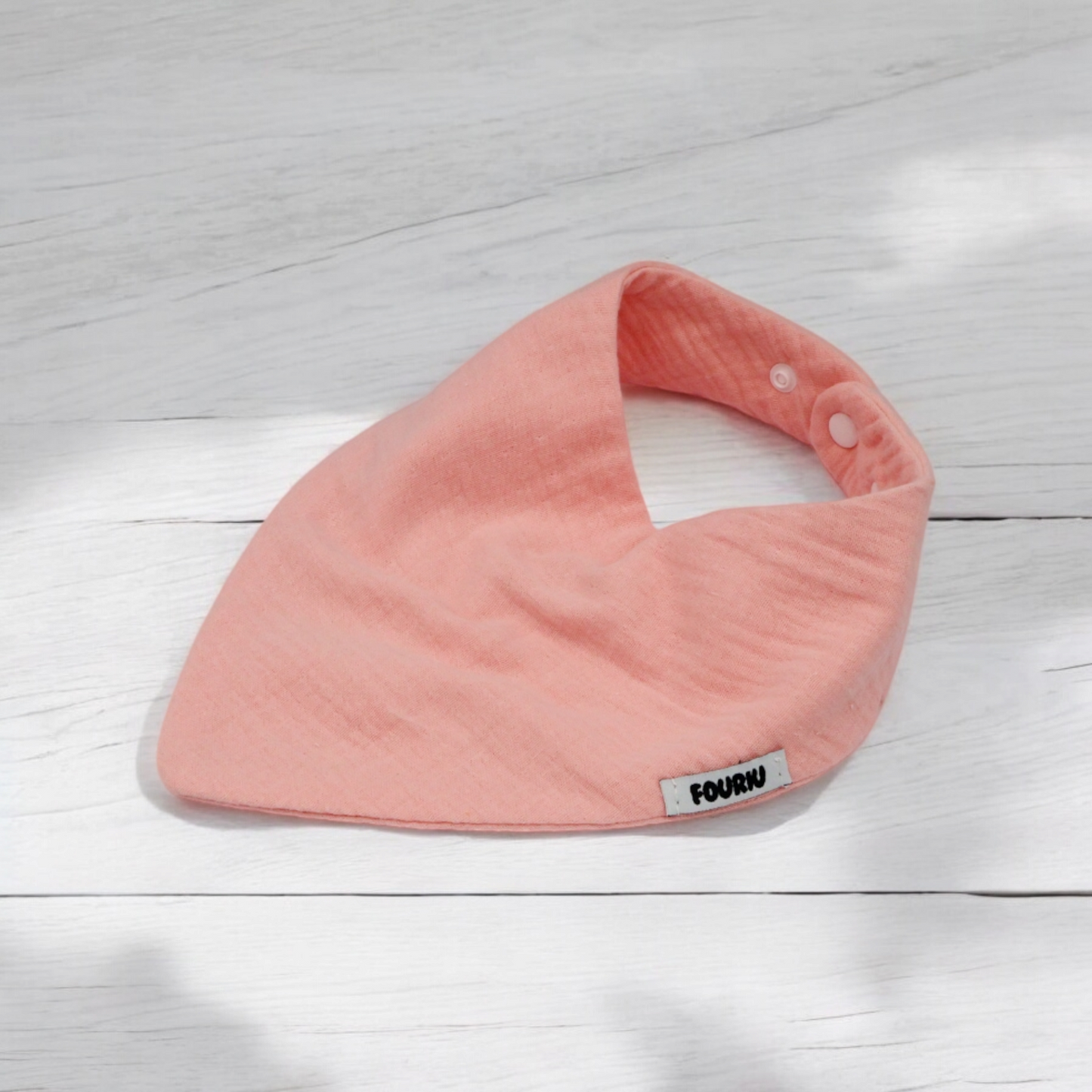 Fouriu Muslin Cotton Bandana Bib- Spanish Pink
