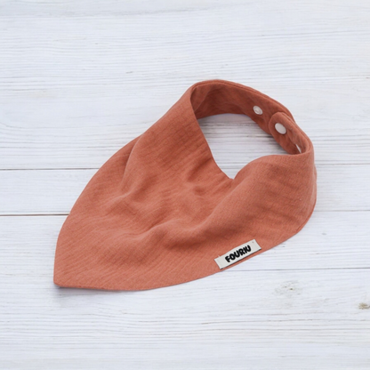 Fouriu Muslin Cotton Bandana Bib- Rojo Dust