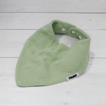 Fouriu Muslin Cotton Bandana Bib- Nile Green