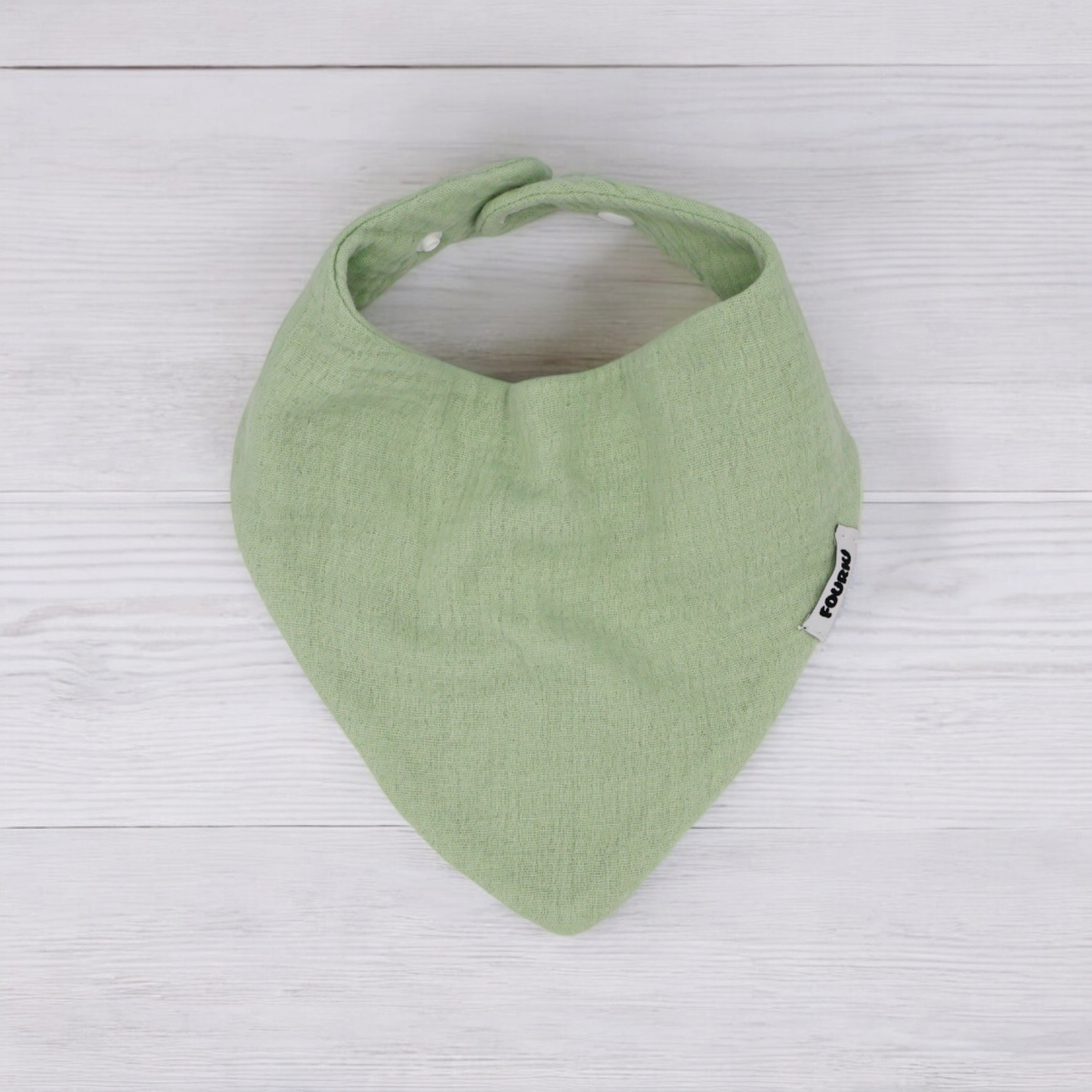 Fouriu Muslin Cotton Bandana Bib- Nile Green