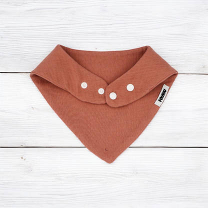 Fouriu Muslin Cotton Bandana Bib- Rojo Dust