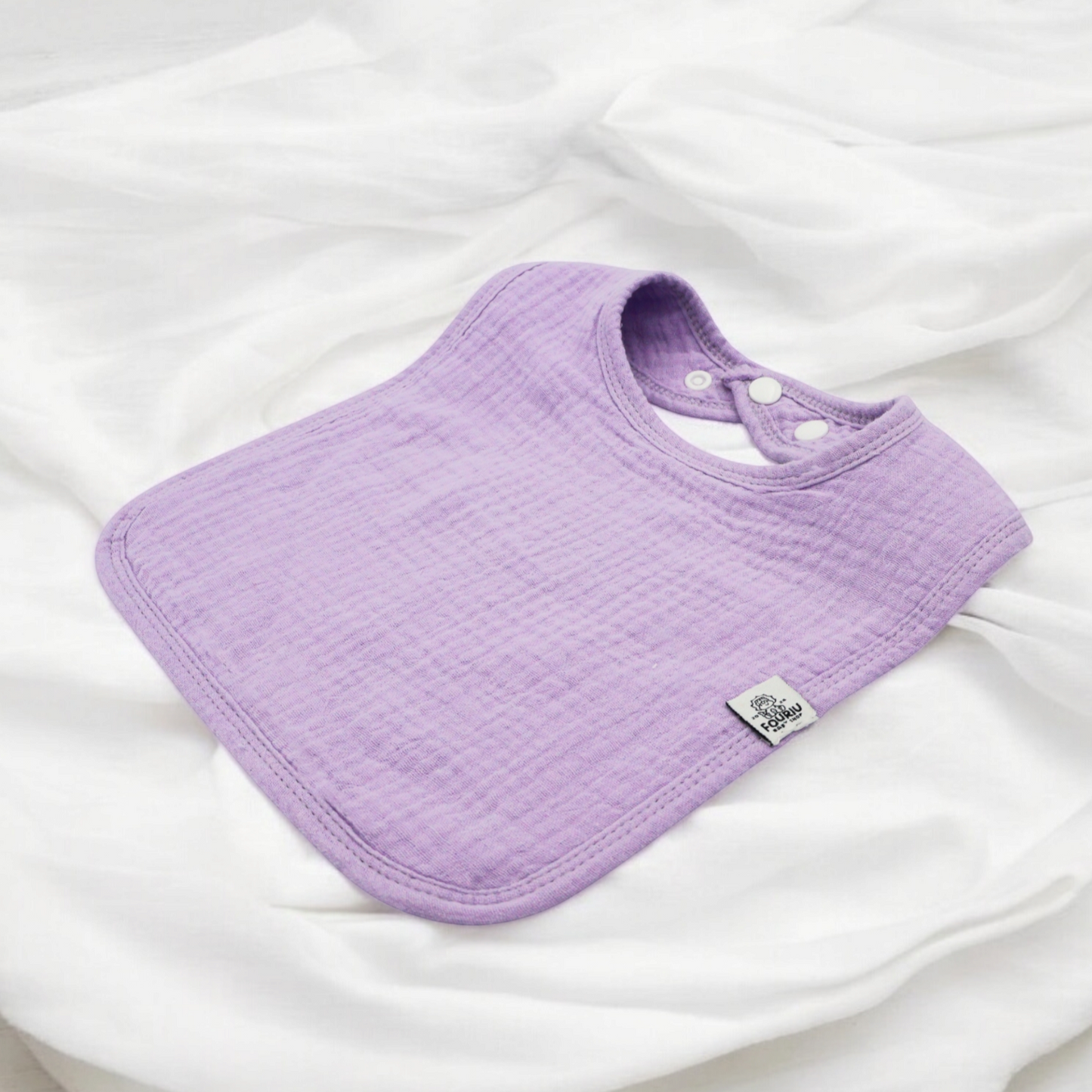 Fouriu Muslin Cotton Cuddle Bib- Pastel Lilac