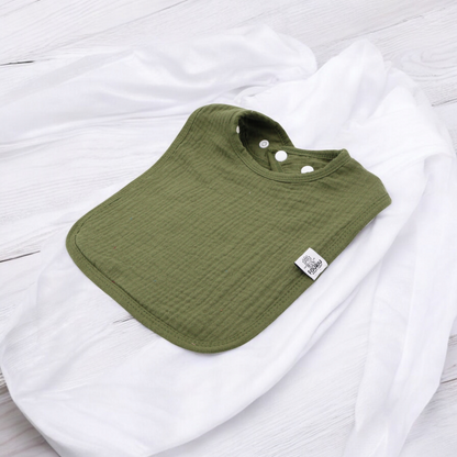 Fouriu Muslin Cotton Cuddle Bib- Matcha