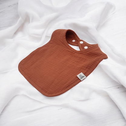 Fouriu Muslin Cotton Cuddle Bib- Brown