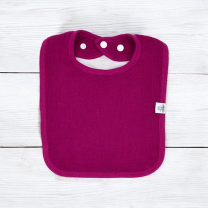 Fouriu Muslin Cotton Cuddle Bib- Burgandy