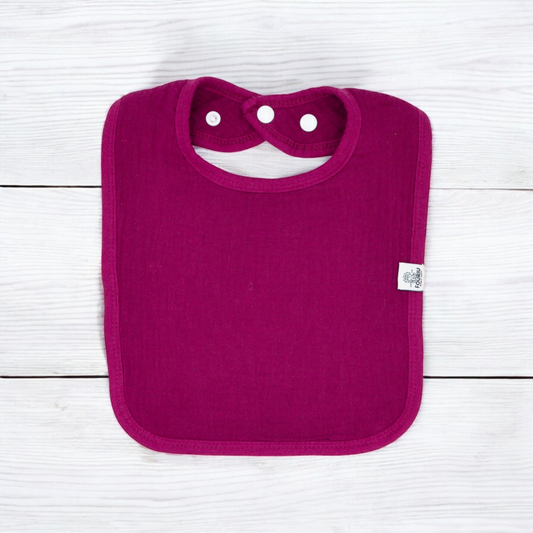 Fouriu Muslin Cotton Cuddle Bib- Burgandy