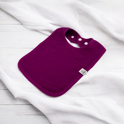 Fouriu Muslin Cotton Cuddle Bib- Burgandy