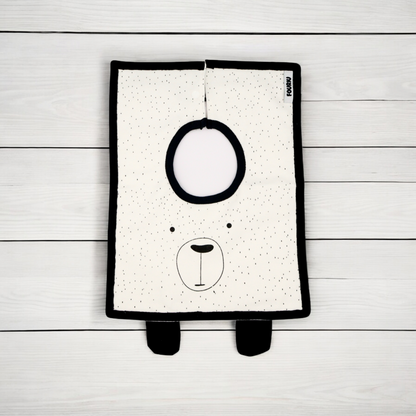 Fouriu Monochrome Baby Bib- Teddy bear