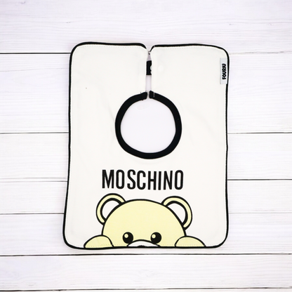 Fouriu Monchrome Baby Bib- Moschino Bear