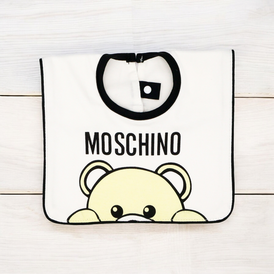 Fouriu Monchrome Baby Bib- Moschino Bear