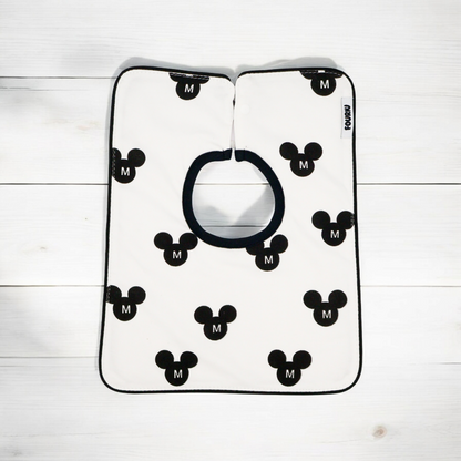 Fouriu Monochrome Baby Bib- Mickey Mouse