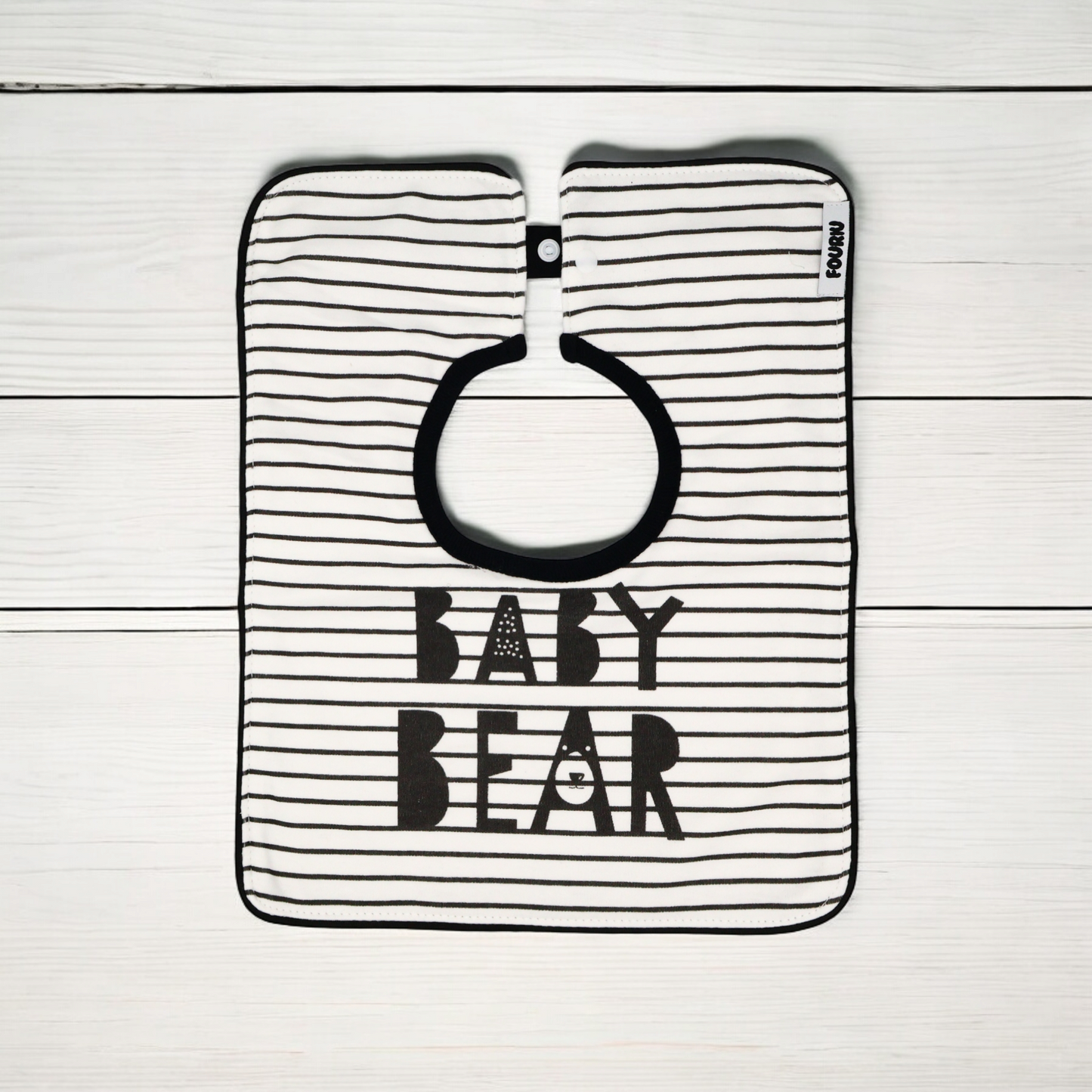 Fouriu Monochrome Baby Bibs-  Baby Bear
