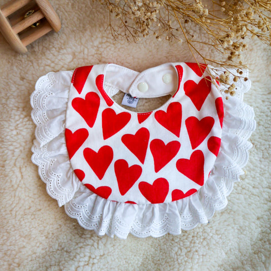 Sofia Frilly Bib- Be Mine