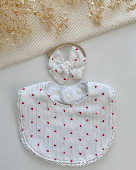Sofia Laced Bib- Be Mine Set