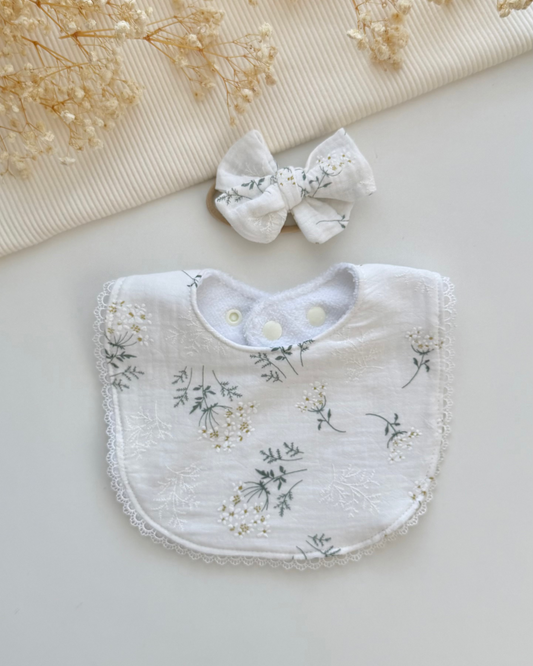 Sofia Laced Bib- Nana's Love Set