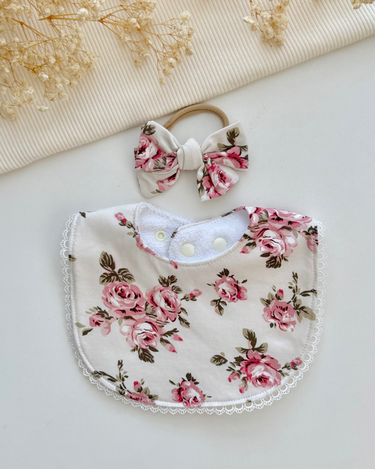 Sofia Laced Bib- Nana's Love Set