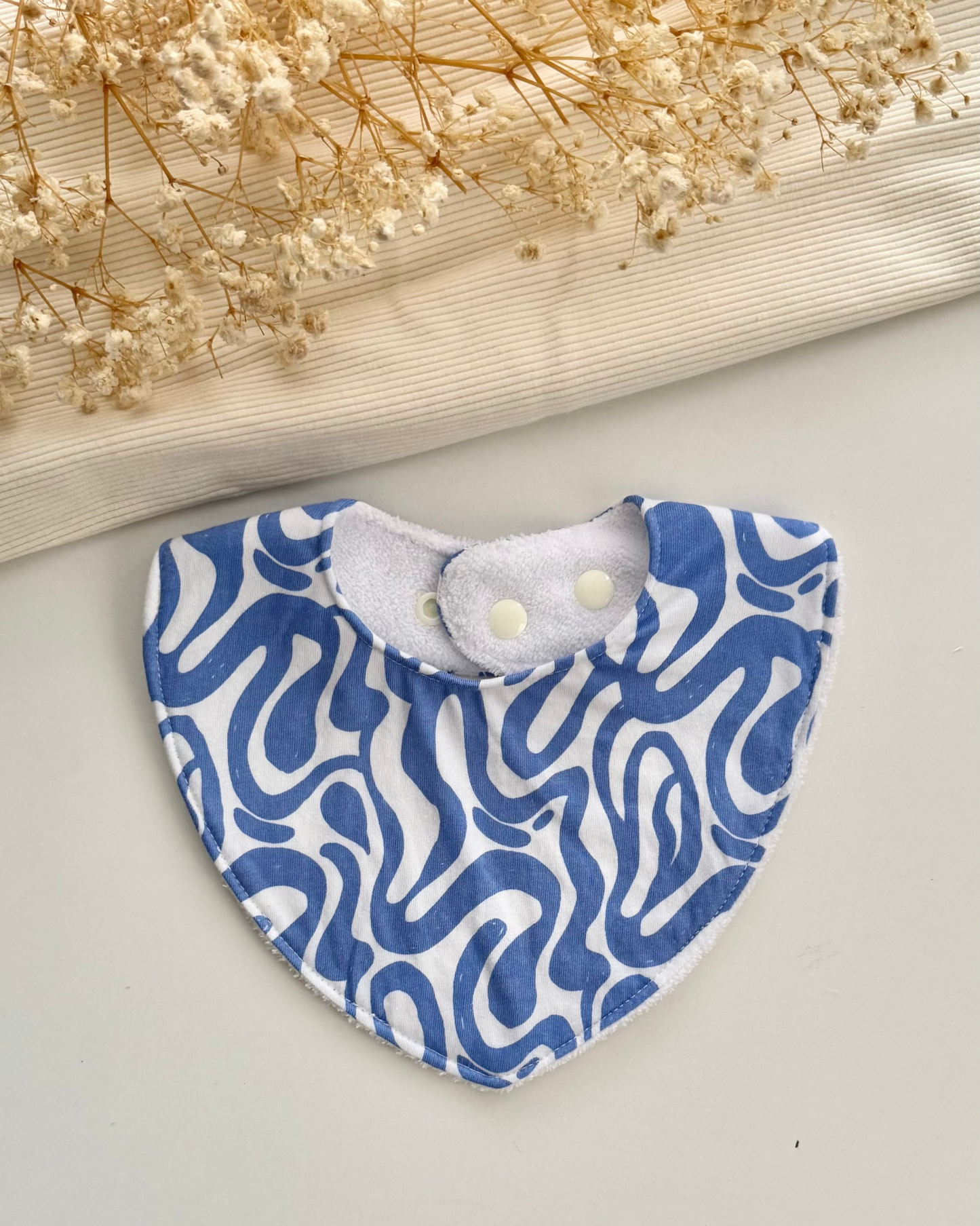 Little Henry Bib- Blue Abstract