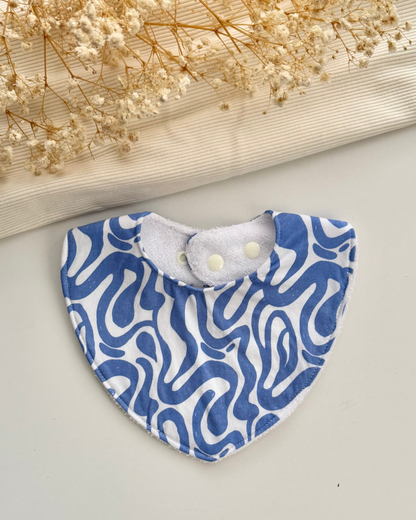 Little Henry Bib- Blue Abstract