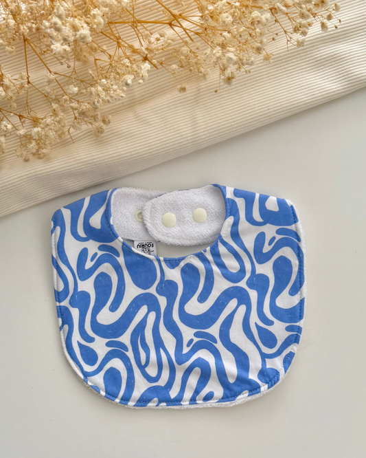 Little Henry Bib- Blue Abstract